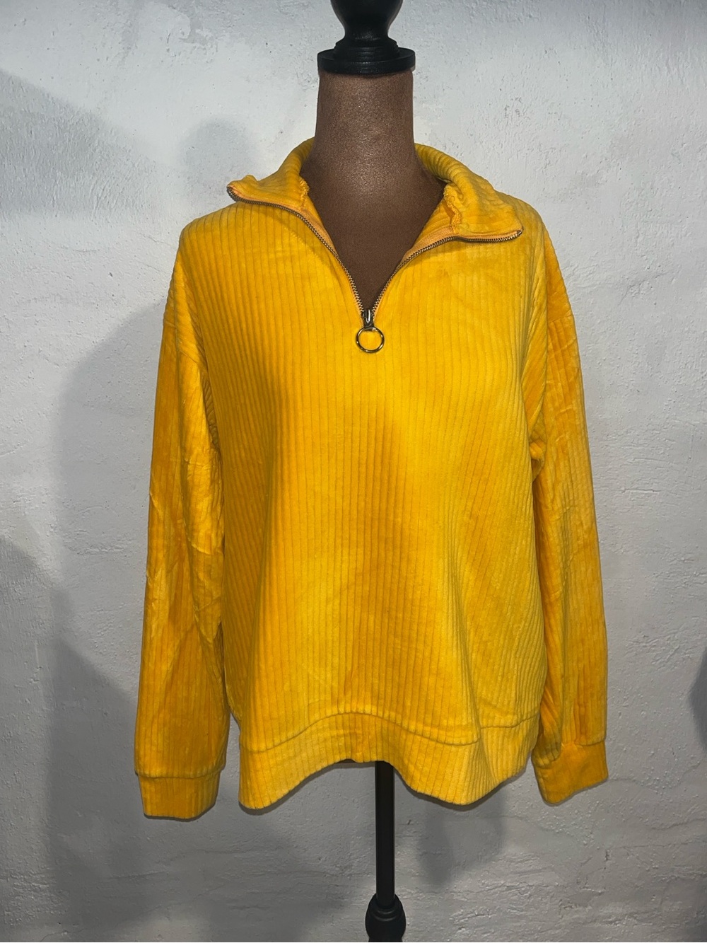 Forever 21 Yellow Velvety Sweatshirt
